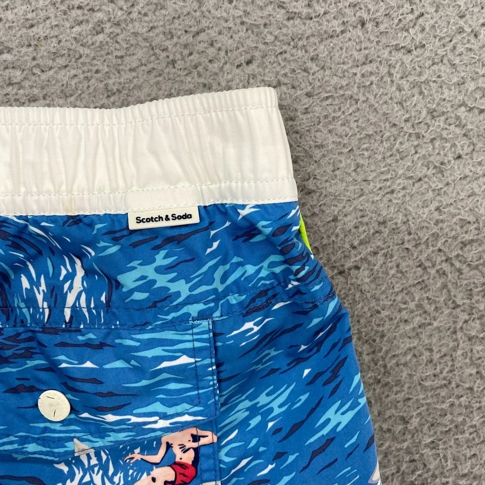 Scotch & Soda Swim Trunks Mens Medium Beach Surf Summer Vacation Mesh Lined‎